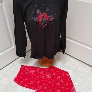 Black and Red Women's Pajama Set